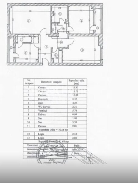 Piata Unirii-Blv Unirii apartament 3 camere renovat- mobilat- utilat